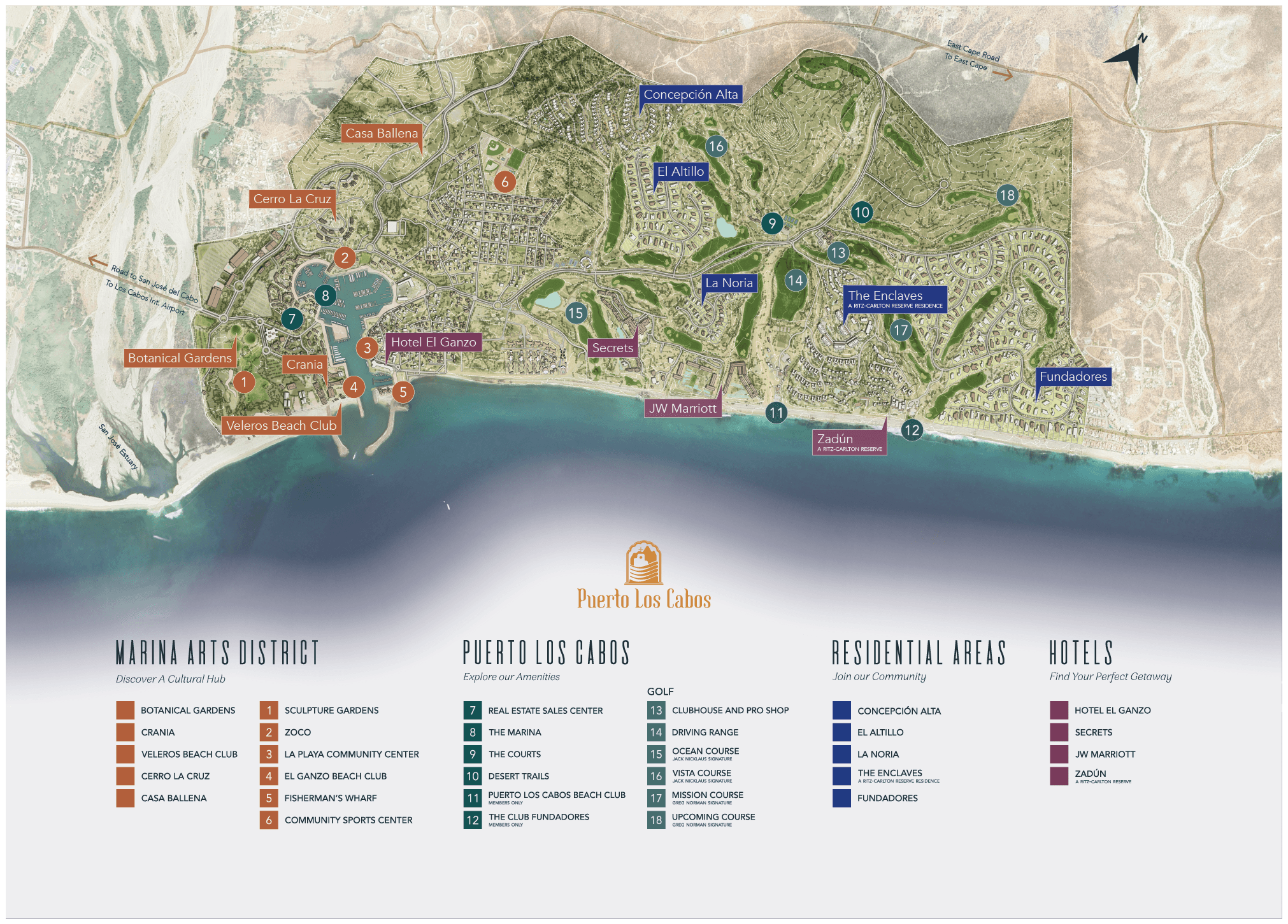 Mapa de Puerto Los Cabos